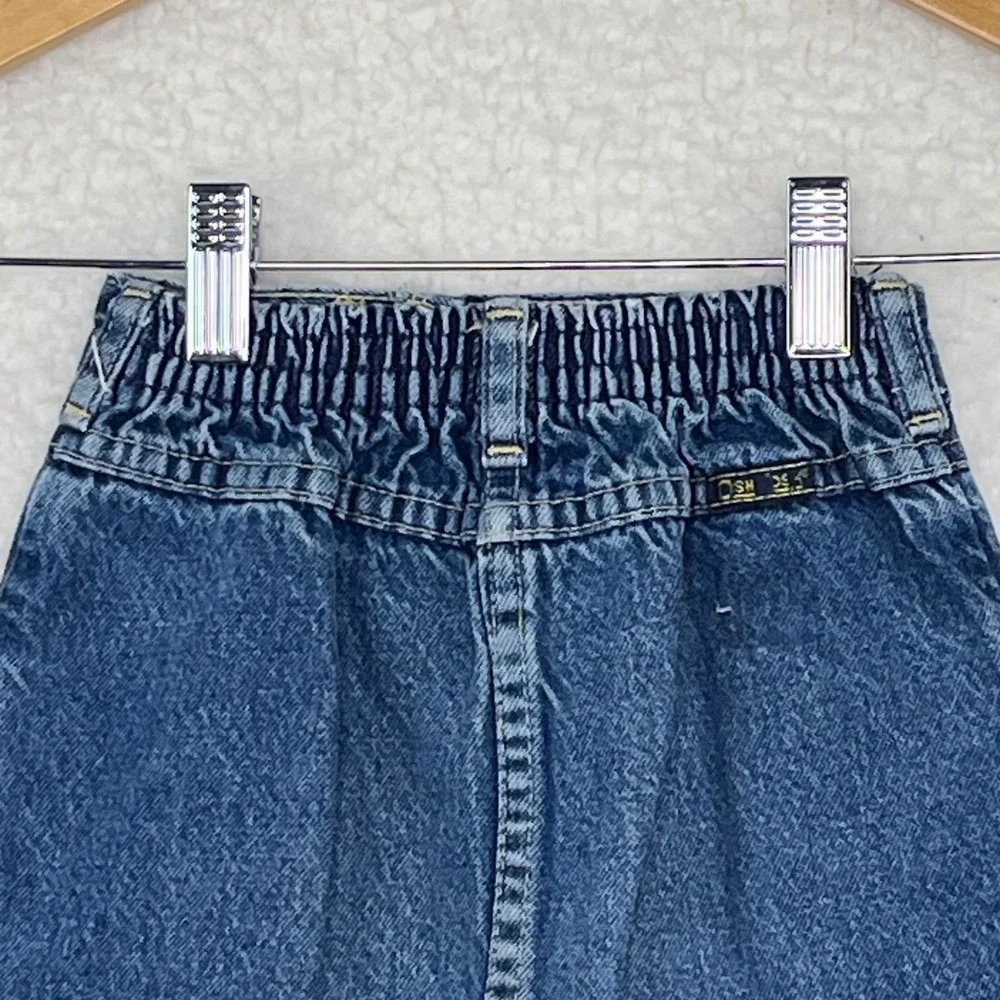 Vintage OshKosh Bgosh Girls Denim Mini Skirt Medium Wash Pleated Elastic 4T